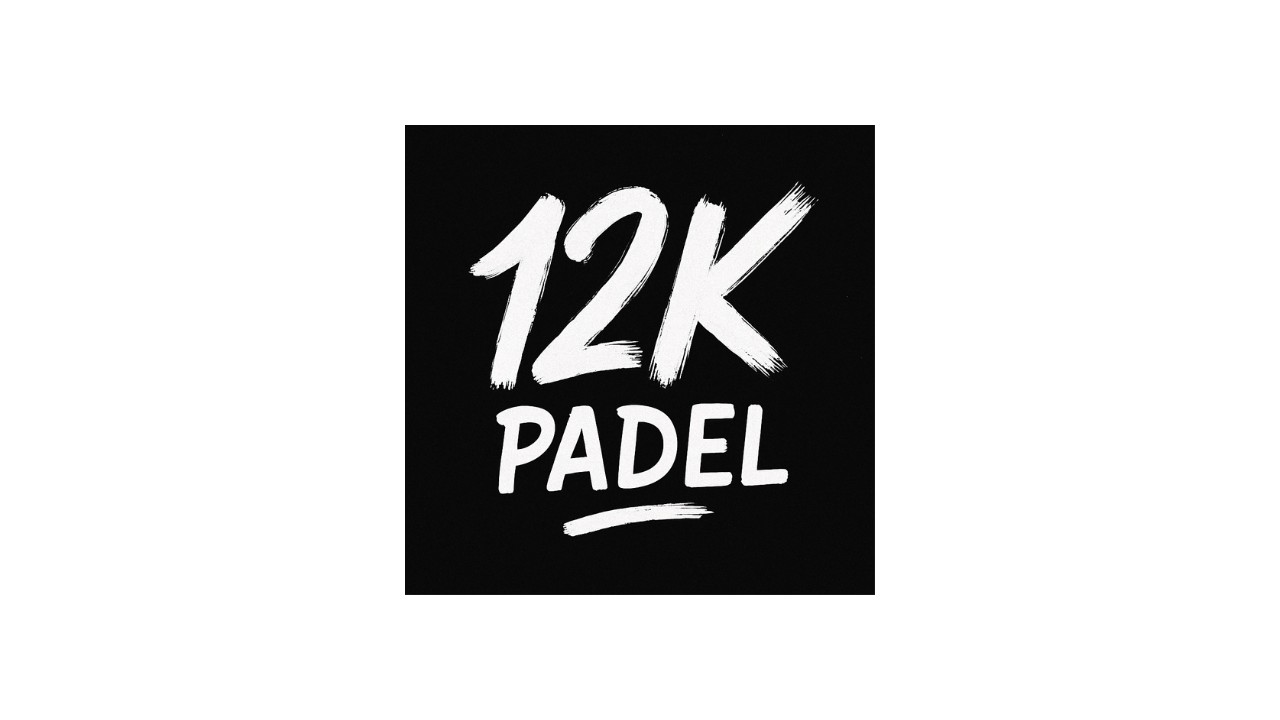 12k Padel logo featuring bold modern text with a minimalist design style.